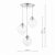Laura Ashley Whitham 3 Light Cluster Pendant Polished Nickel and Ribbed Glass