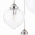 Laura Ashley Whitham 3 Light Cluster Pendant Polished Nickel and Ribbed Glass