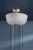 Laura Ashley Cossington 2 Light Semi-Flush Matt Antique Brass and White Marble Effect Glass