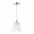 Laura Ashley Callaghan Pendant Polished Nickel and Ribbed Glass