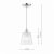 Laura Ashley Callaghan Pendant Polished Nickel and Ribbed Glass