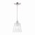 Laura Ashley Callaghan Pendant Polished Nickel and Ribbed Glass