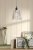 Laura Ashley Callaghan Pendant Polished Nickel and Ribbed Glass