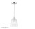 Laura Ashley Callaghan Pendant Polished Nickel and Ribbed Glass
