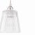 Laura Ashley Callaghan Pendant Polished Nickel and Ribbed Glass