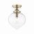 Laura Ashley Whitham Bathroom Ceiling Light Antique Brass and Ribbed Glass IP44