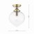 Laura Ashley Whitham Bathroom Ceiling Light Antique Brass and Ribbed Glass IP44