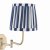 Laura Ashley Denwick Wall Light Matt Antique Brass and Satin Blue with Shade
