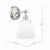 Laura Ashley Callaghan Wall Light Polished Nickel and White Ribbed Glass IP44