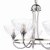 Laura Ashley Wellham 5 Light Armed Pendant Polished Nickel and Ribbed Glass