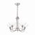 Laura Ashley Wellham 5 Light Armed Pendant Polished Nickel and Ribbed Glass