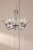 Laura Ashley Wellham 5 Light Armed Pendant Polished Nickel and Ribbed Glass