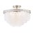 Laura Ashley Caverton 4 Light Semi-Flush Polished Nickel and White Glass