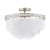 Laura Ashley Caverton 4 Light Semi-Flush Polished Nickel and White Glass
