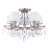 Laura Ashley Enstone 5 Light Semi-Flush Polished Nickel and Crystal with Shade