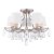 Laura Ashley Enstone 5 Light Semi-Flush Polished Nickel and Crystal with Shade