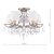 Laura Ashley Enstone 5 Light Semi-Flush Polished Nickel and Crystal with Shade