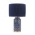 Laura Ashley Knipton Table Lamp Blue Ceramic and Antique Brass with Shade