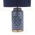 Laura Ashley Knipton Table Lamp Blue Ceramic and Antique Brass with Shade