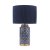 Laura Ashley Knipton Table Lamp Blue Ceramic and Antique Brass with Shade