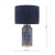 Laura Ashley Knipton Table Lamp Blue Ceramic and Antique Brass with Shade