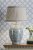 Laura Ashley Stannard Table Lamp Blue Ceramic with Shade