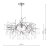Laura Ashley Willow 3 Light Pendant Satin Pewter and Crystal