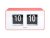 Present Time Karlsson Wall/Table Clock Funky Flip - Red