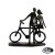 Elur Iron Figurine Couple with Bicycle 14cm