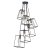 Dar Tower 6 Light Cluster Pendant Black