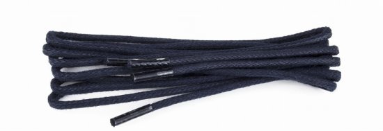 Shoe-String Navy Wax Round Laces -75cm