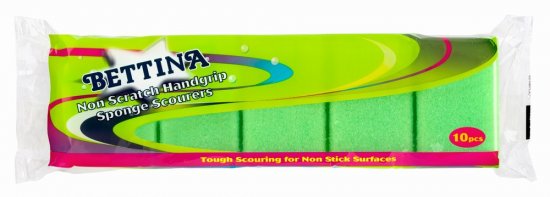 Bettina Non Scratch Handigrip Sponge Scourers (Pack of 10)