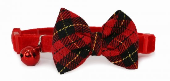 Ancol Vintage Bow Safety Cat Collar - Tartan