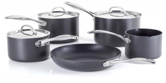 Stellar Hard Anodised Non-Stick 5 Piece Saucepan Set