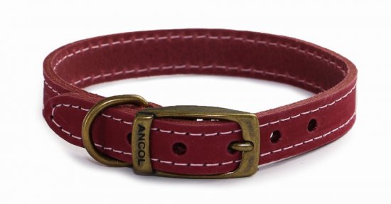 Timberwolf Leather Collar Raspberry 26-31cm