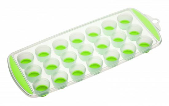 cw flexible pop out 21 hole ice cube tray green