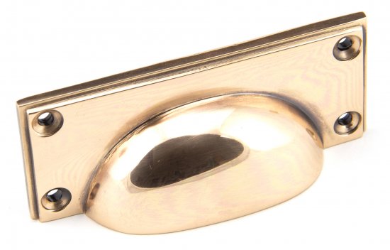 Polished Bronze Art Deco Drawer Pull