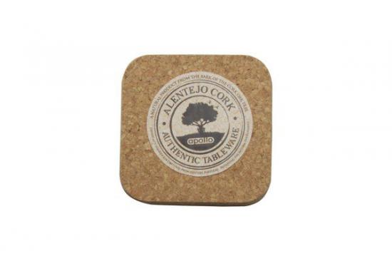 Apollo Housewares Cork Coaster Set of 6 Square 10cm