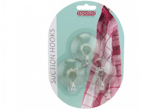 Apollo Housewares Suction Hooks Pk3