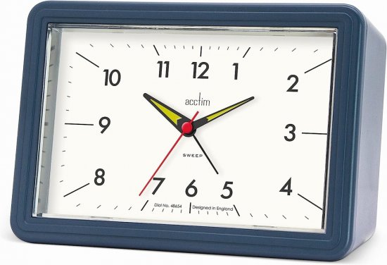 Acctim Drake Sweep Alarm Clock - Suede Blue