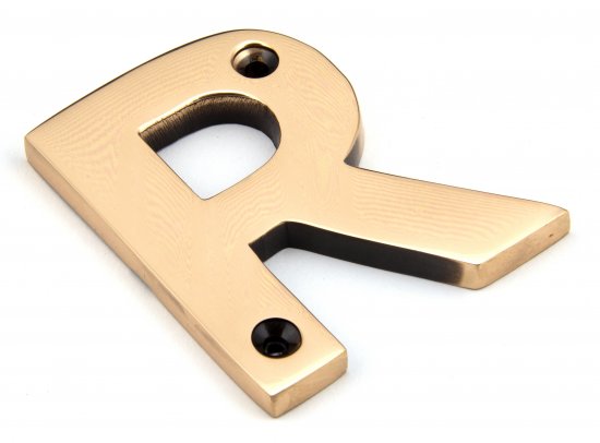 Polished Bronze Letter R