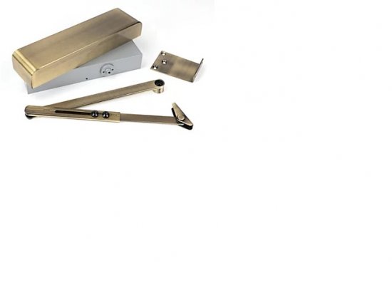 Aged Brass Size 2-5 Door Closer And Cover