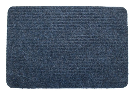 Groundsman Basic Ribbed Indoor Doormat 40 x 60cm Blue