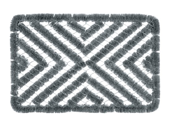 Groundsman Rectangular Wire Scraper Mat 40cm x 60cm Grey