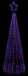 Premier Decorations P/W Pyramid Tree w/Star 1.4M 332 LED - Rbw