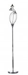 Dar Luther 3 Light Floor Lamp with Crystal Glass Polished Chrome