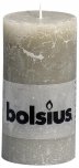 Bolsius Pillar Candle Slate Grey 13cm x 6.8cm