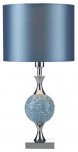 Dar Elsa Table Lamp Blue Mosaic with Shade
