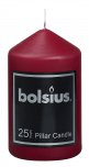 bolsius 25 hour pillar candle 98 x 58mm - wine red