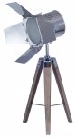 pacific lifestyle wooden tripod lamp chrome film light shade